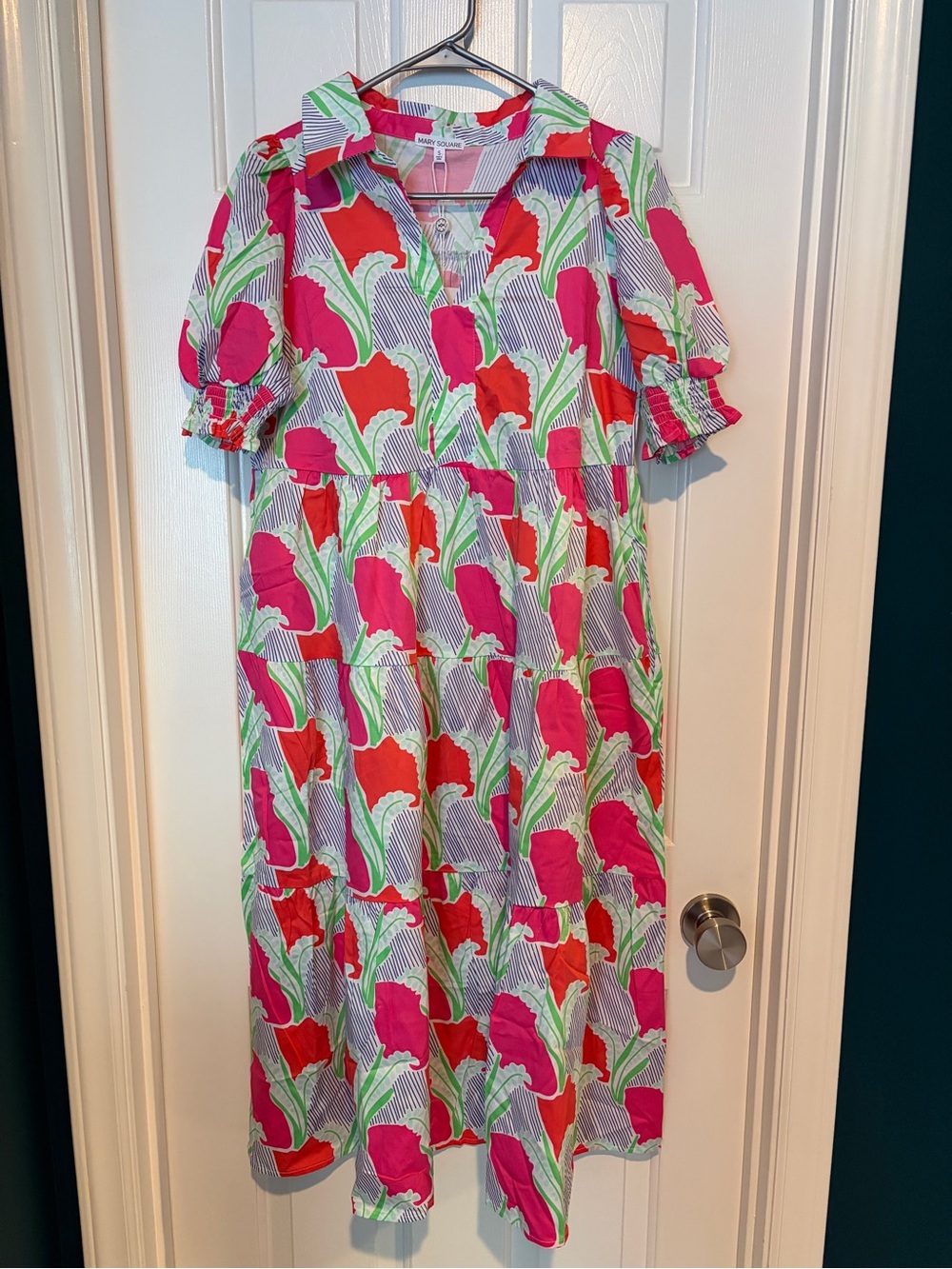 NWT Mary Square Color Me Sweet Coral Molly Dress | S